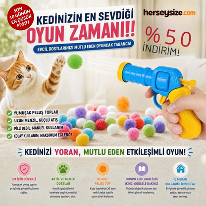 HERSEYSİZE PatiFırlat – Kedi Topu Fırlatma Oyuncağı