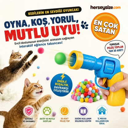 HERSEYSİZE PatiFırlat – Kedi Topu Fırlatma Oyuncağı